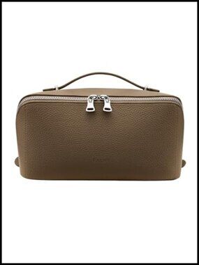 Large Capacity Travel Makeup Bag with TPU Brush Compartment